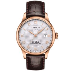 Tissot Le Locle Powermatic 80 – Rose Gold Case, Brown Leather Strap | T0064073603300