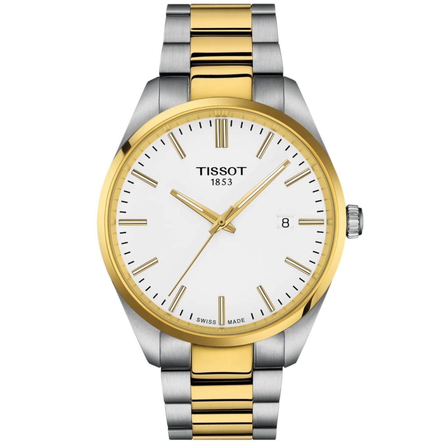Tissot PR 100 40mm – White Dial, Two‑Tone Gold & Silver Bracelet | T1504102201100 – Tissot Watches NZ Tissot PR 100 40mm – White Dial, Two‑Tone Gold & Silver Bracelet | T1504102201100 by Tissot Watches