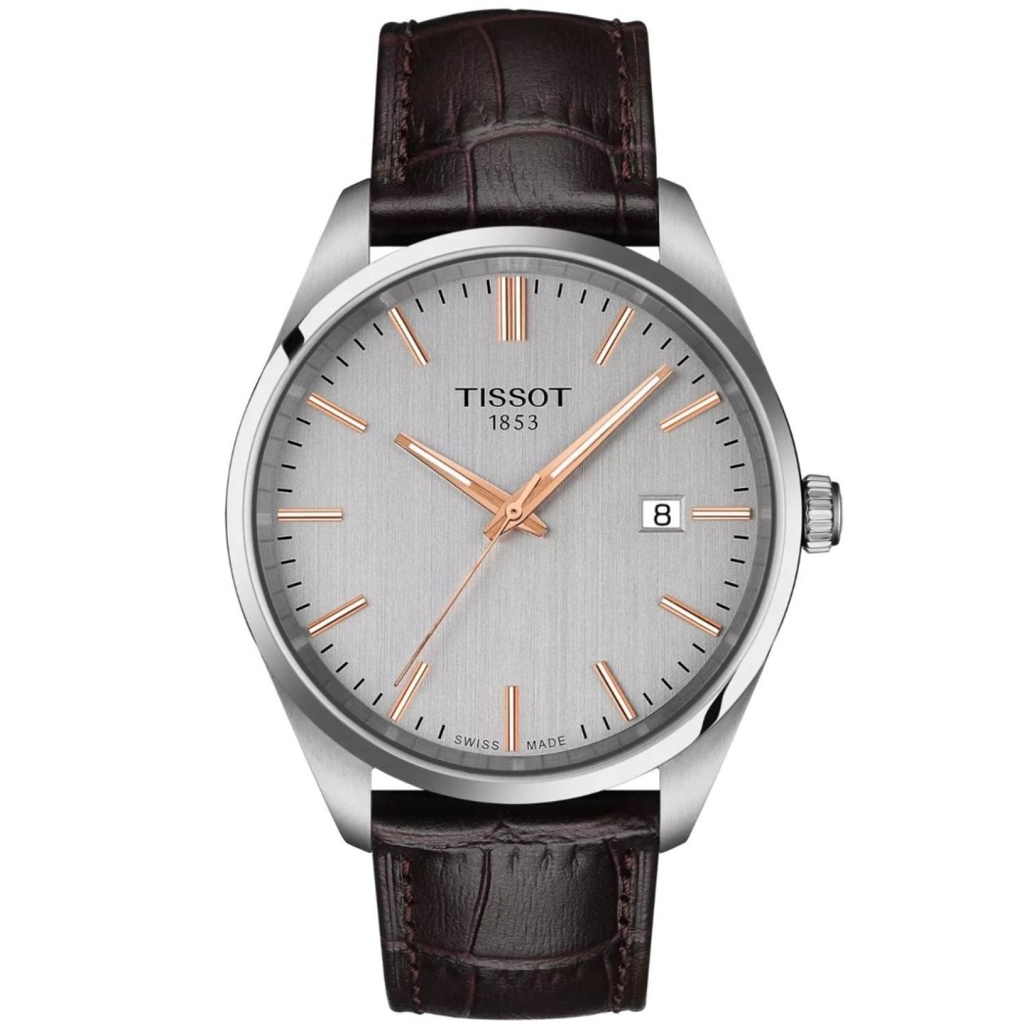 Tissot PR100 40mm Brown Leather Strap Watch | T1504101603100 by Tissot Watches