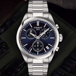 Tissot PR100 Blue Dial Chronograph T1504171104100