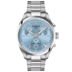 Tissot PR100 Ice Blue Dial Chrono T1504171135100