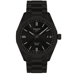 Tissot PRC 100 Solar 39mm – Black Dial, Black Strap | T1514223305100