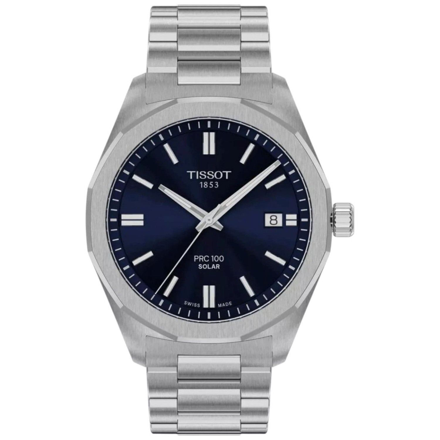Tissot PRC 100 Solar 39mm Blue Dial Watch T1514221104100 – Swiss Solar Quartz Timepiece