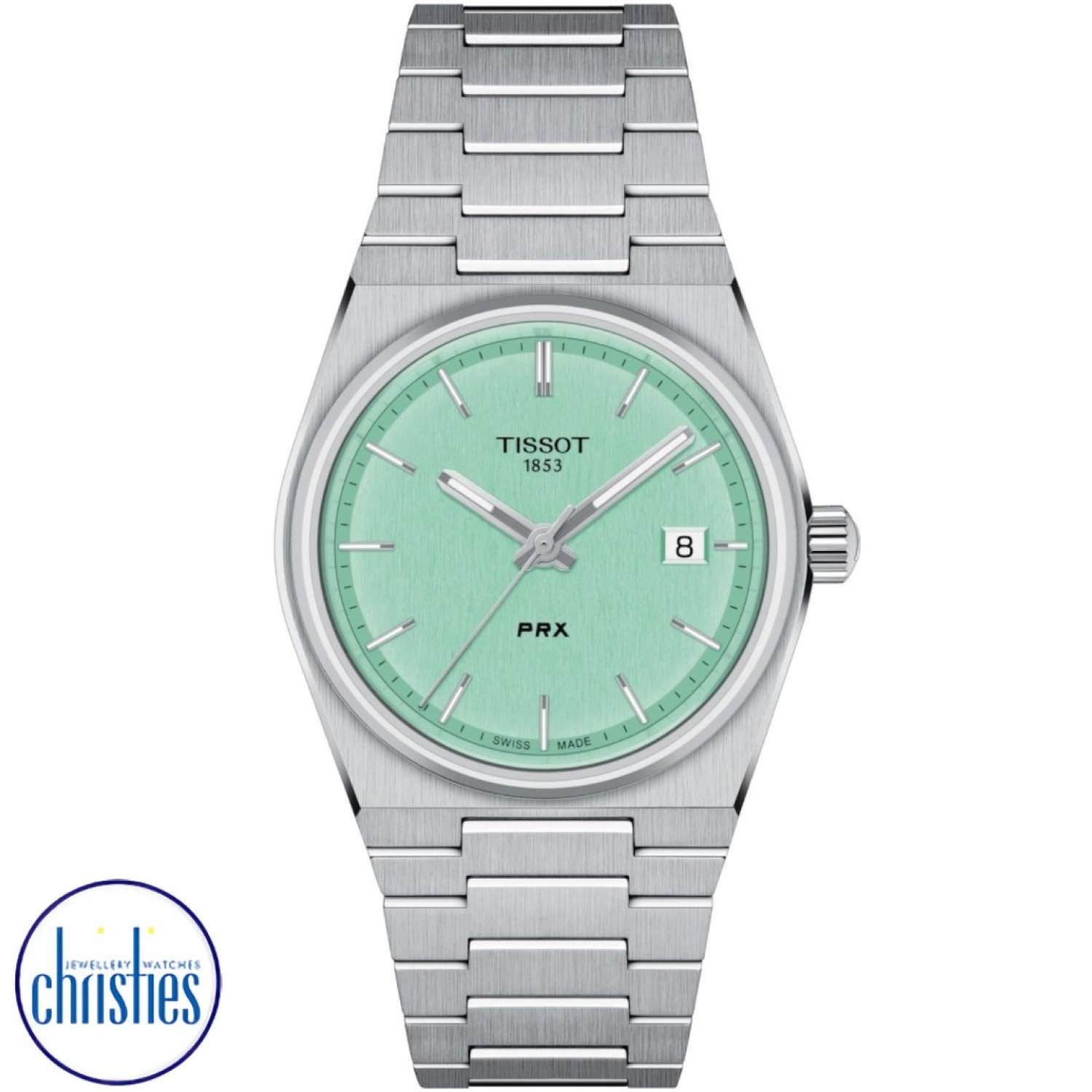 Christies Jewellery - Tissot PRX 35MM Light Green Dial T1372101109100 Watches Auckland NZ Tissot PRX 35MM Light Green Dial T1372101109100 T137.210.11.091.00 Tissot Watches NZ | Order now for Fast Free Delivery and 7 Day NZ support online and Instore at our Auckland Stores.