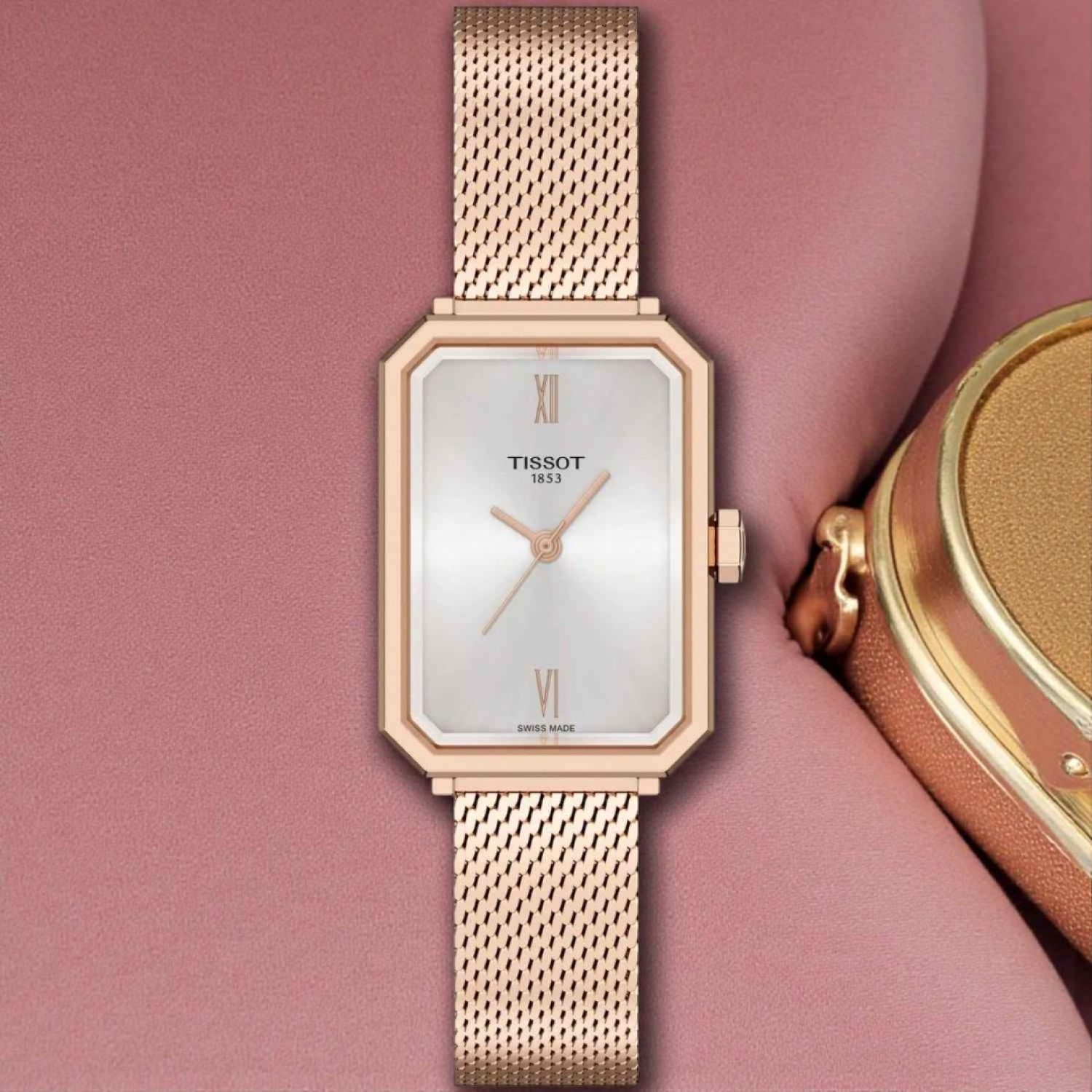 Tissot SRV 30mm Mesh Strap - Rose Gold | T1601103303300 – Tissot Watches NZ | Order now for Fast Free Delivery and 7 Day NZ support online and Instore at our Auckland Stores. Tissot SRV 30mm Mesh Strap - Rose Gold | T1601103303300 by Tissot Watches