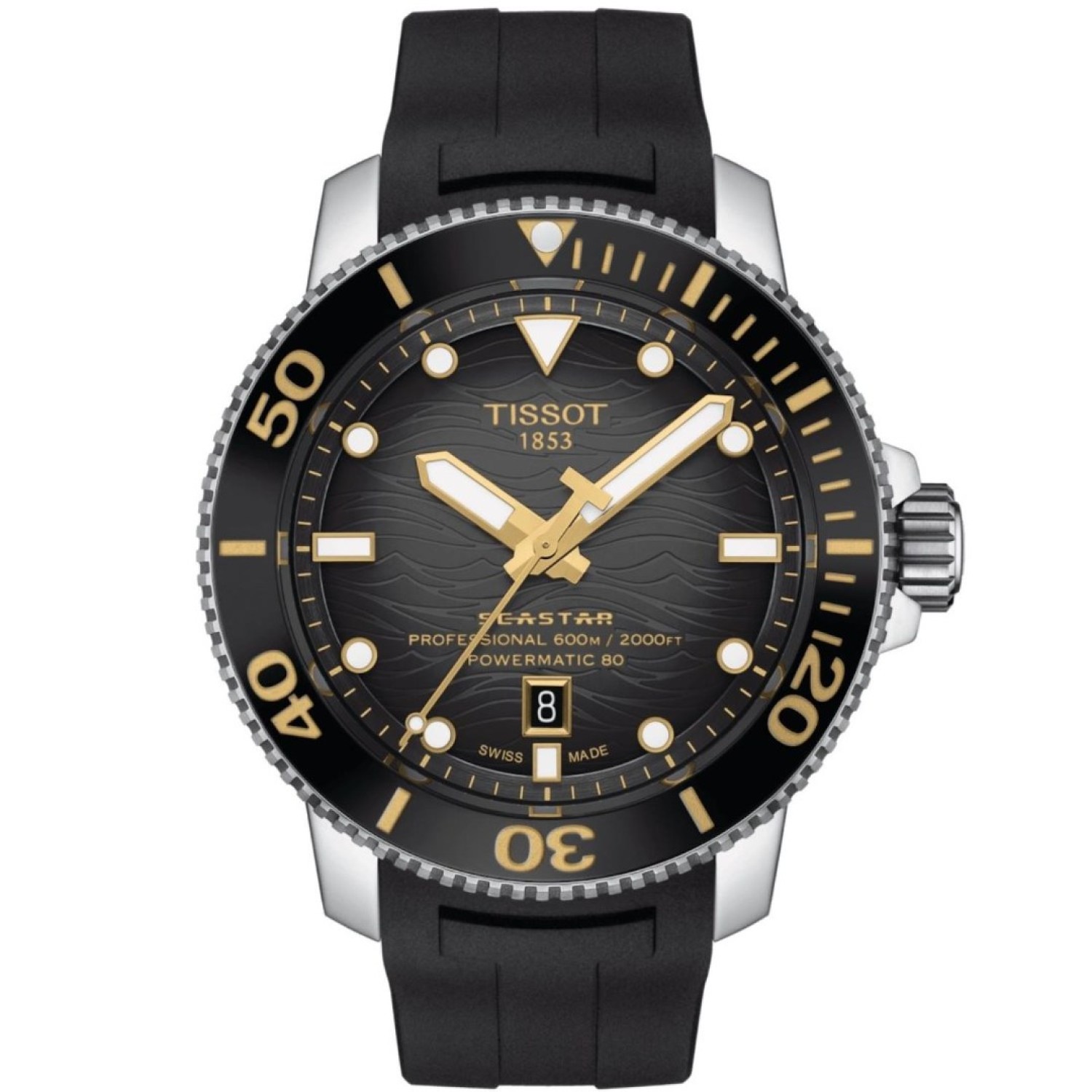 Christies Jewellery - TISSOT Seastar 2000 Professional Powermatic 80 T1206071744101 Watches Auckland NZ TISSOT Seastar 2000 Professional Powermatic 80 T1206071744101 T120.607.17.441.01 Watches Auckland