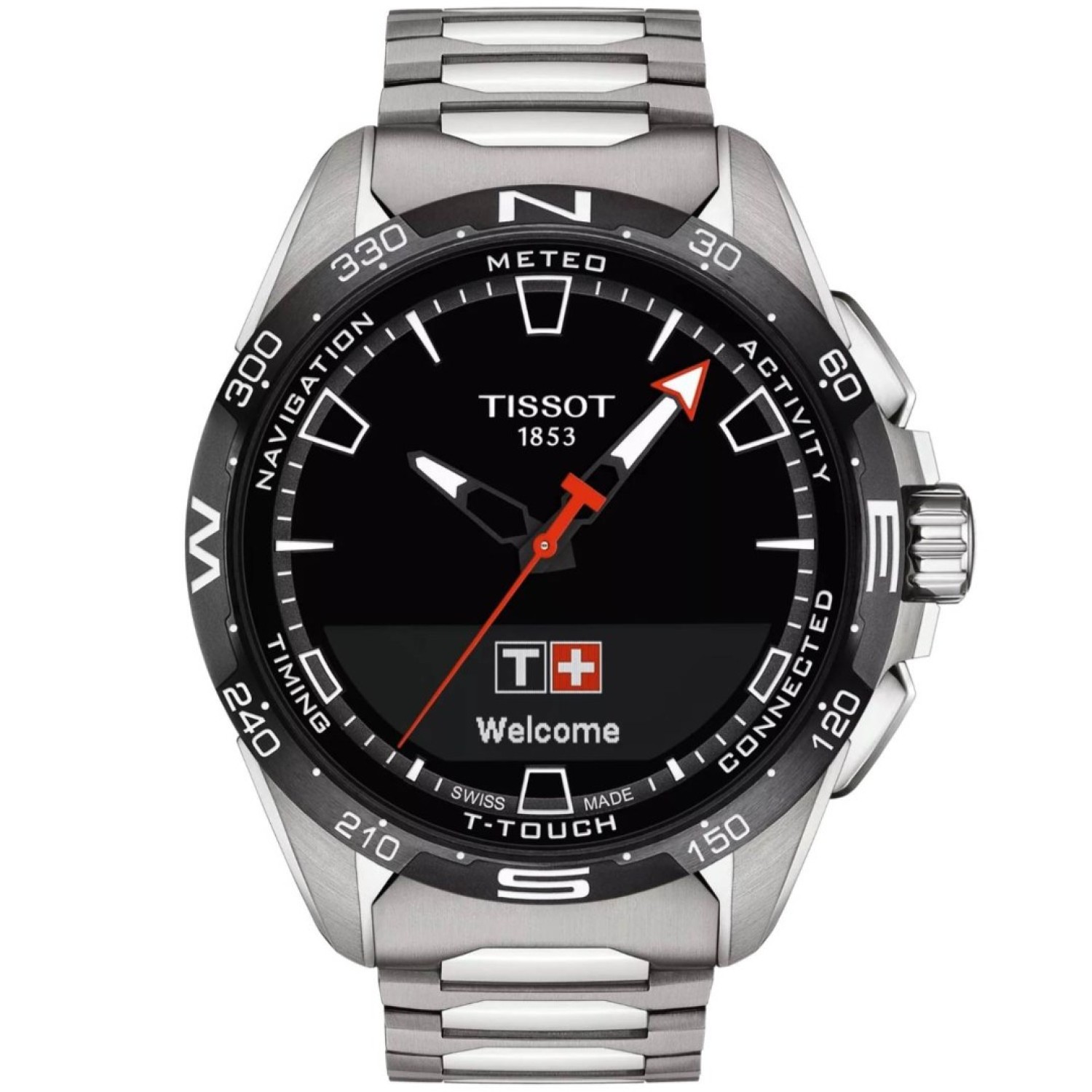 Christies Jewellery - Tissot T-Touch Connect Solar 47.5mm T1214204405100 Auckland NZ Tissot T-Touch Connect Solar 47.5mm T1214204405100 with Titanium case and strap