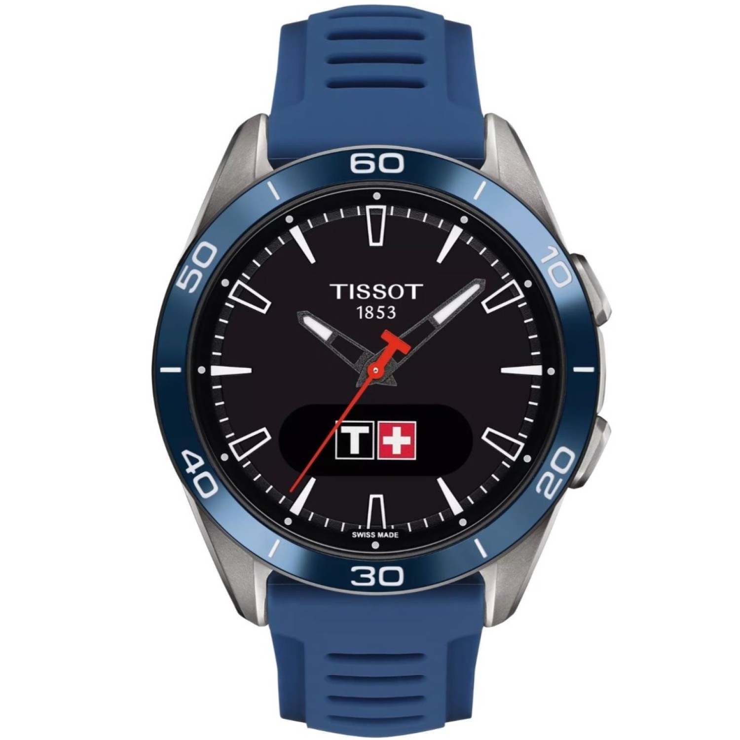Christies Jewellery - Tissot T-Touch Connect Sport T1534204705101 Auckland NZ Tissot T-Touch Connect Sport T1534204705101 T153.420.47.051.01 Tissot Watches NZ | with Titanium case and blue silicone strap