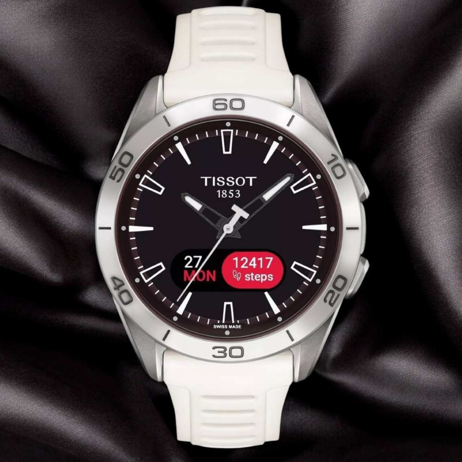 Christies Jewellery - Tissot T-Touch Connect Sport T1534204705103 Auckland NZ Tissot T-Touch Connect Sport T1534204705103 T153.420.47.051.03 Tissot Watches NZ | with Titanium case and white silicone strap