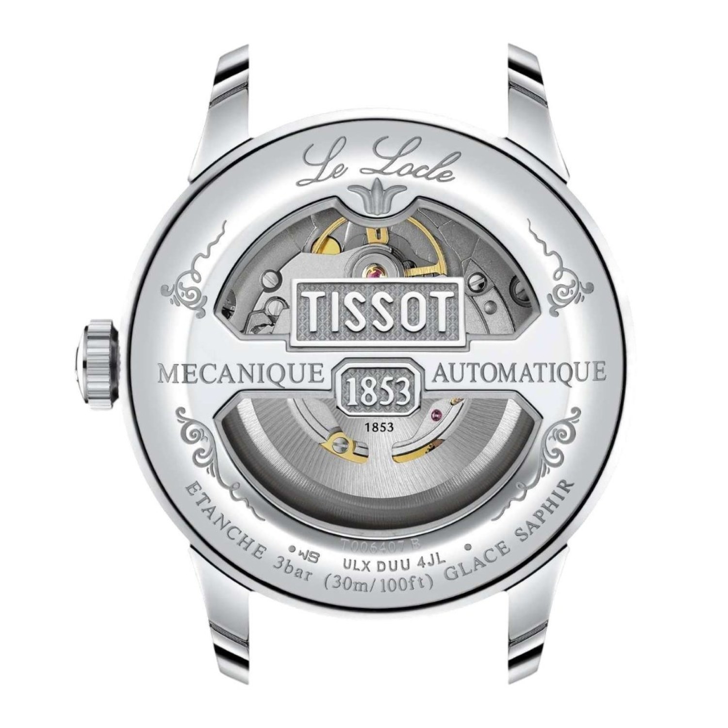 Tissot Le Locle Powermatic 80 Swiss T0064071109300 by Tissot Watches NZ | Green Tissot Le Locle Powermatic 80 with a guilloche dial, Roman numerals, date window, polished stainless-steel bracelet.