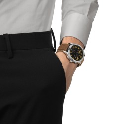 Tissot Chrono L 42mm Black Dial with Beige Leather Strap | T1164171605201