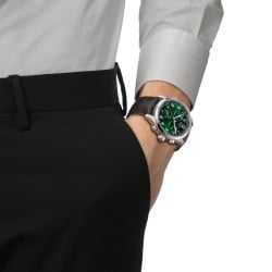 Tissot Chrono L 42mm Green Dial with Brown Leather Strap | T1164171609200