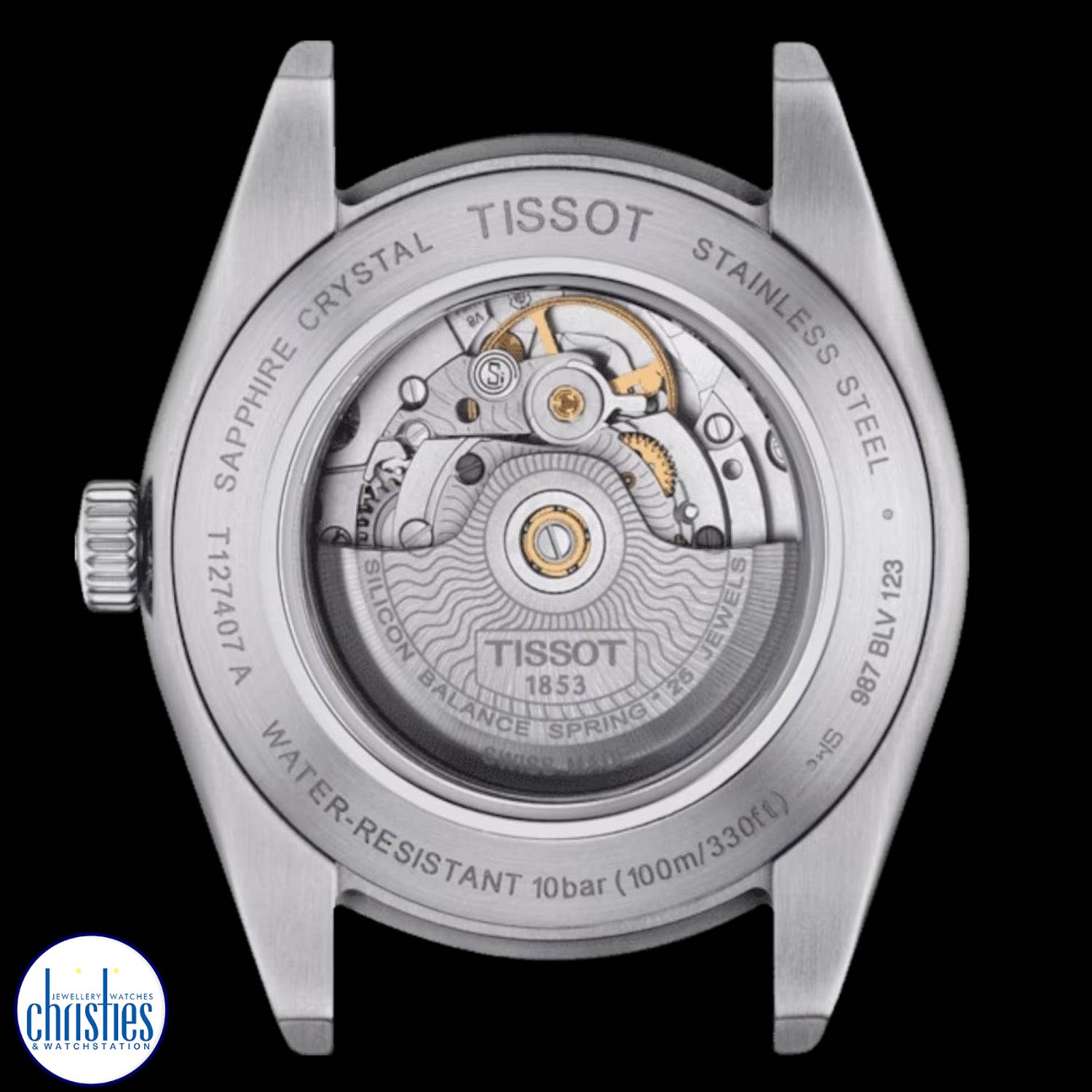 Christies Jewellery - TISSOT Gentleman Powermatic 80 Silicium T1274071109101 Watches NZ TISSOT Gentleman Powermatic 80 Silicium T1274071109101 T127.407.11.091.01 Watches NZ