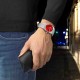 Tissot PRX Red Dial 40mm T1374101142100 by Tissot Watches NZ | Red Tissot PRX wristwatch with a stainless steel dial, silver hour markers, a date window at 3 o'clock, and 'PRX' elegantly inscribed above the 6 o'clock position.