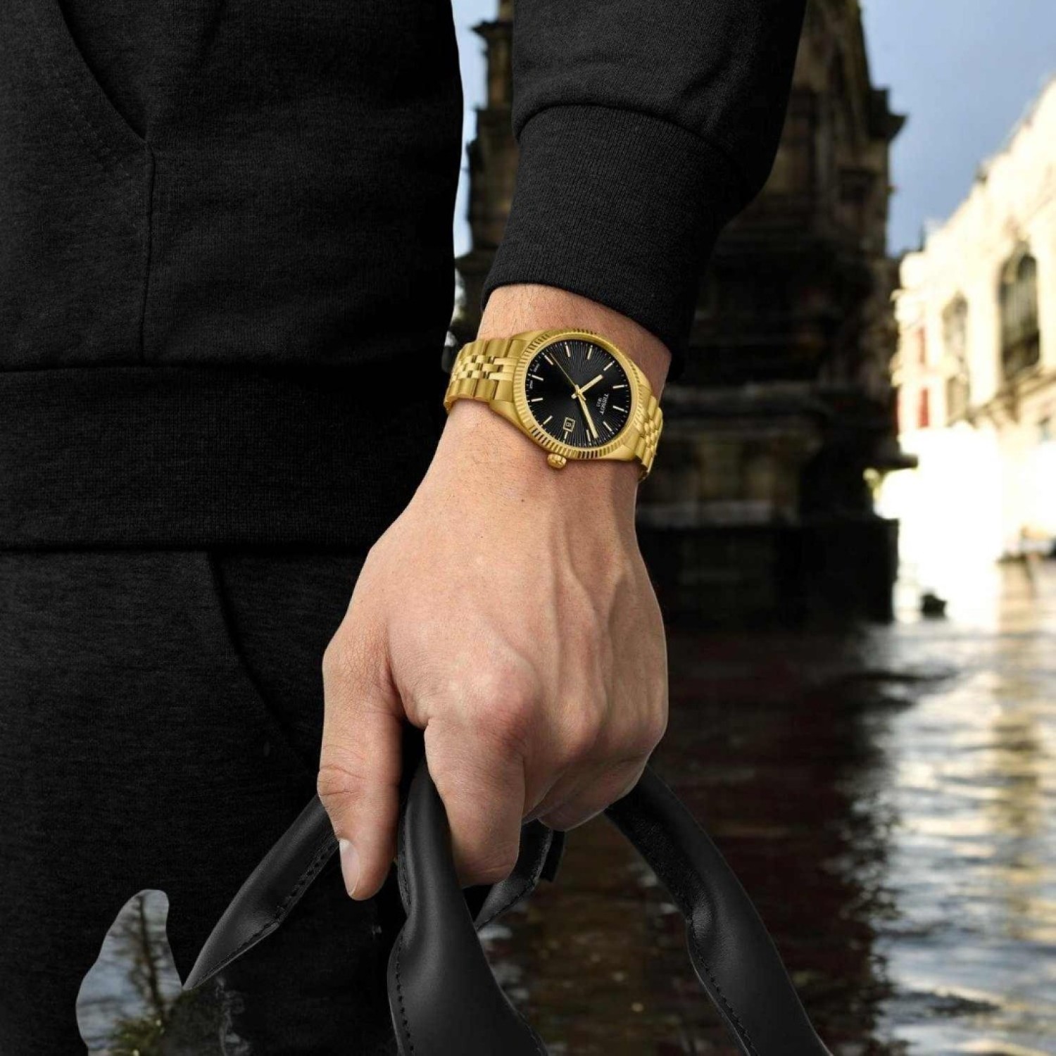 Tissot Ballade 40mm Black Dial T1564103305100 – Tissot Watches NZ | Order now for Fast Free Delivery and 7 Day NZ support online and Instore at our Auckland Stores. Tissot Ballade 40mm Black Dial T1564103305100 by Tissot Watches NZ | Gold casing, strap with black dial