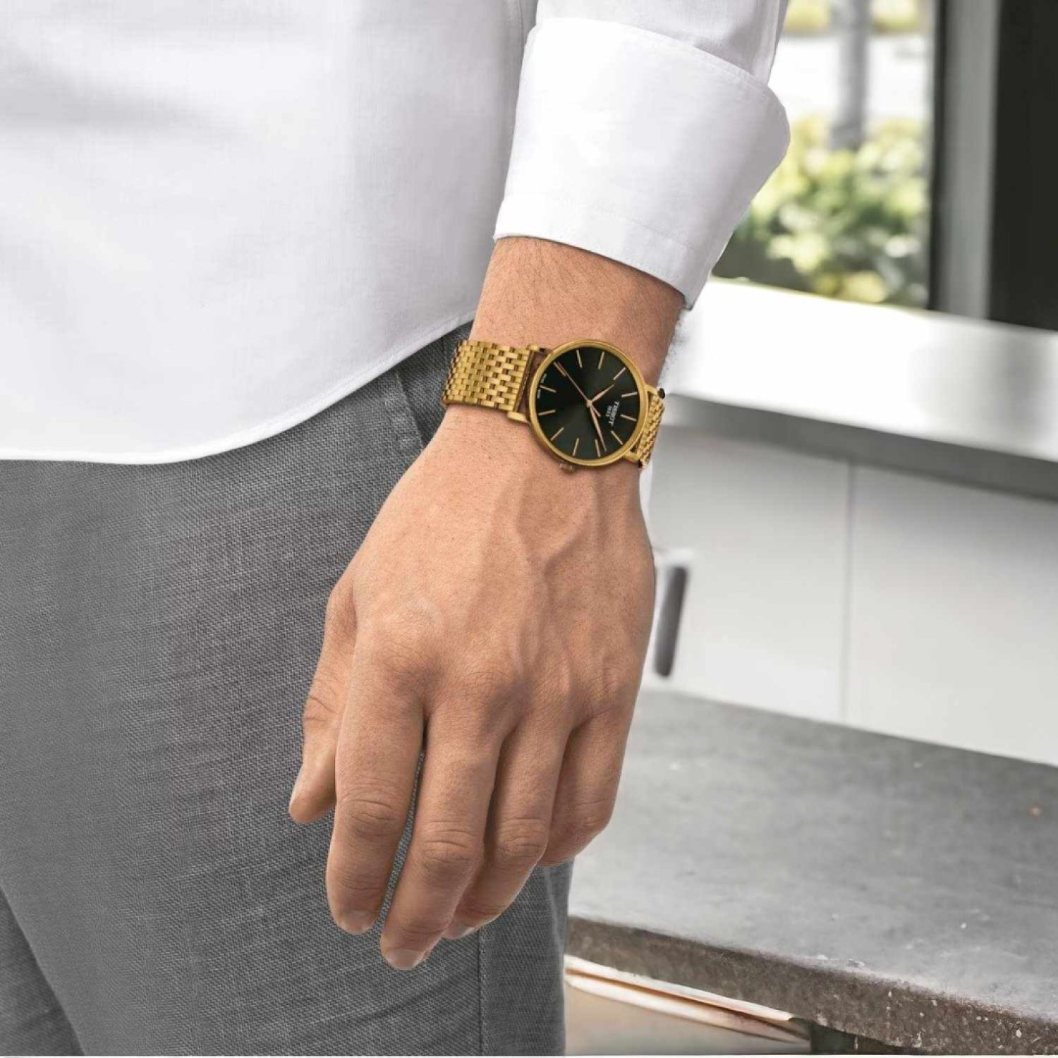 Christies Jewellery - Tissot Everytime 40mm Gold Green Dial Watch T1434103309100 Watches Auckland NZ Tissot Everytime 40mm Gold Green Dial Watch T1434103309100 T143.410.33.091.00 Tissot Watches NZ | Order now for Fast Free Delivery and 7 Day NZ support online and Instore at our Auckland Stores.