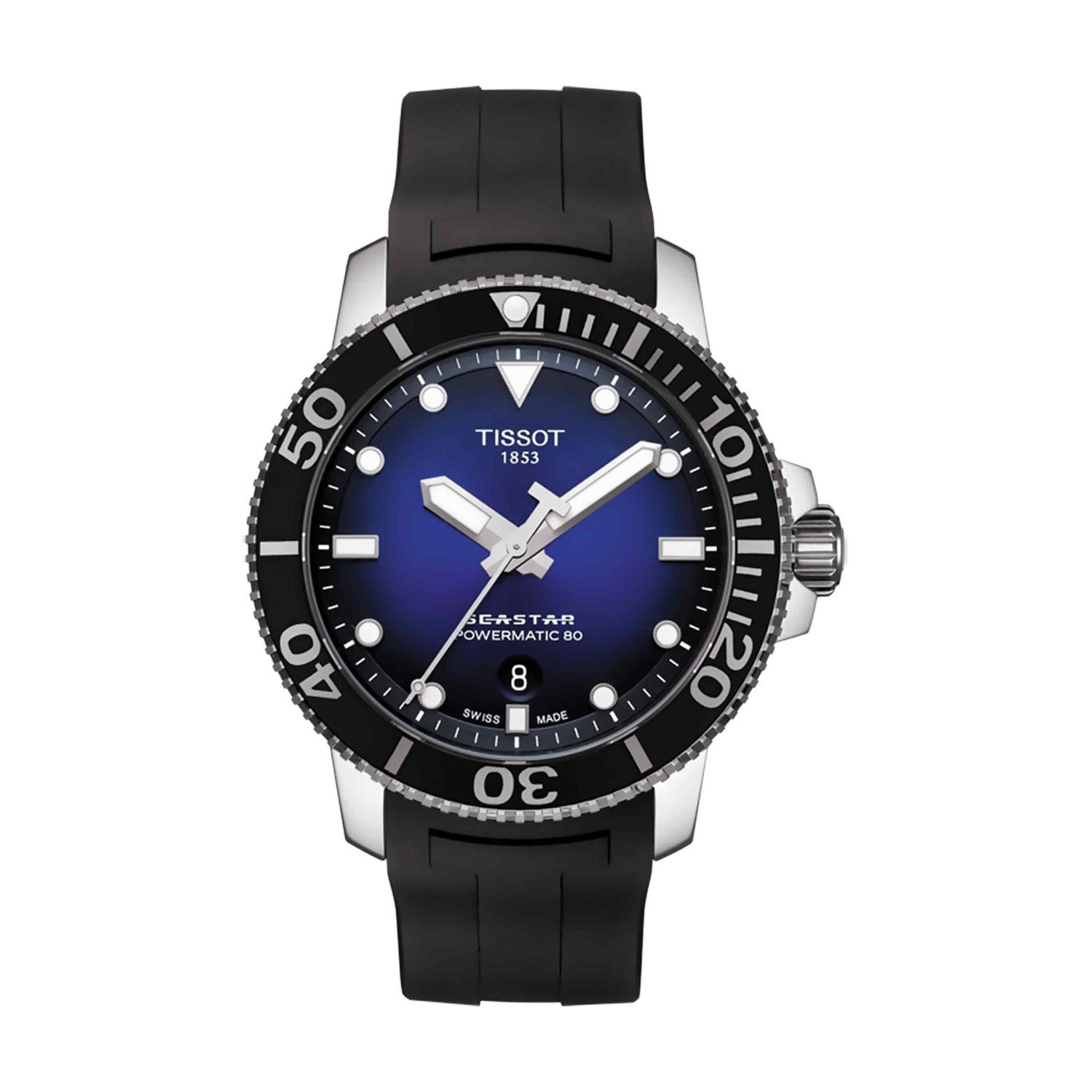 TISSOT SEASTAR 1000 Powermatic 80 T120.407.17.041.00. The Tissot Seastar 1000 merges style and performance without compromising either. The diving inspiration shapes both the appearance and the functionality of this watch. It maintains its performance to 