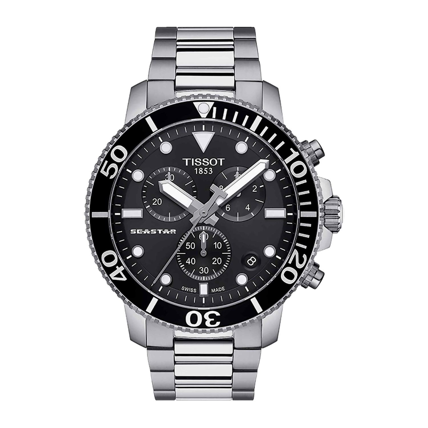 TISSOT SEASTAR 1000 Chronograph Divers T120.417.11.051.00. The Tissot Seastar 1000 merges style and performance without compromising either. The diving inspiration shapes both the appearance and the functionality of this watch. It maintains its performanc