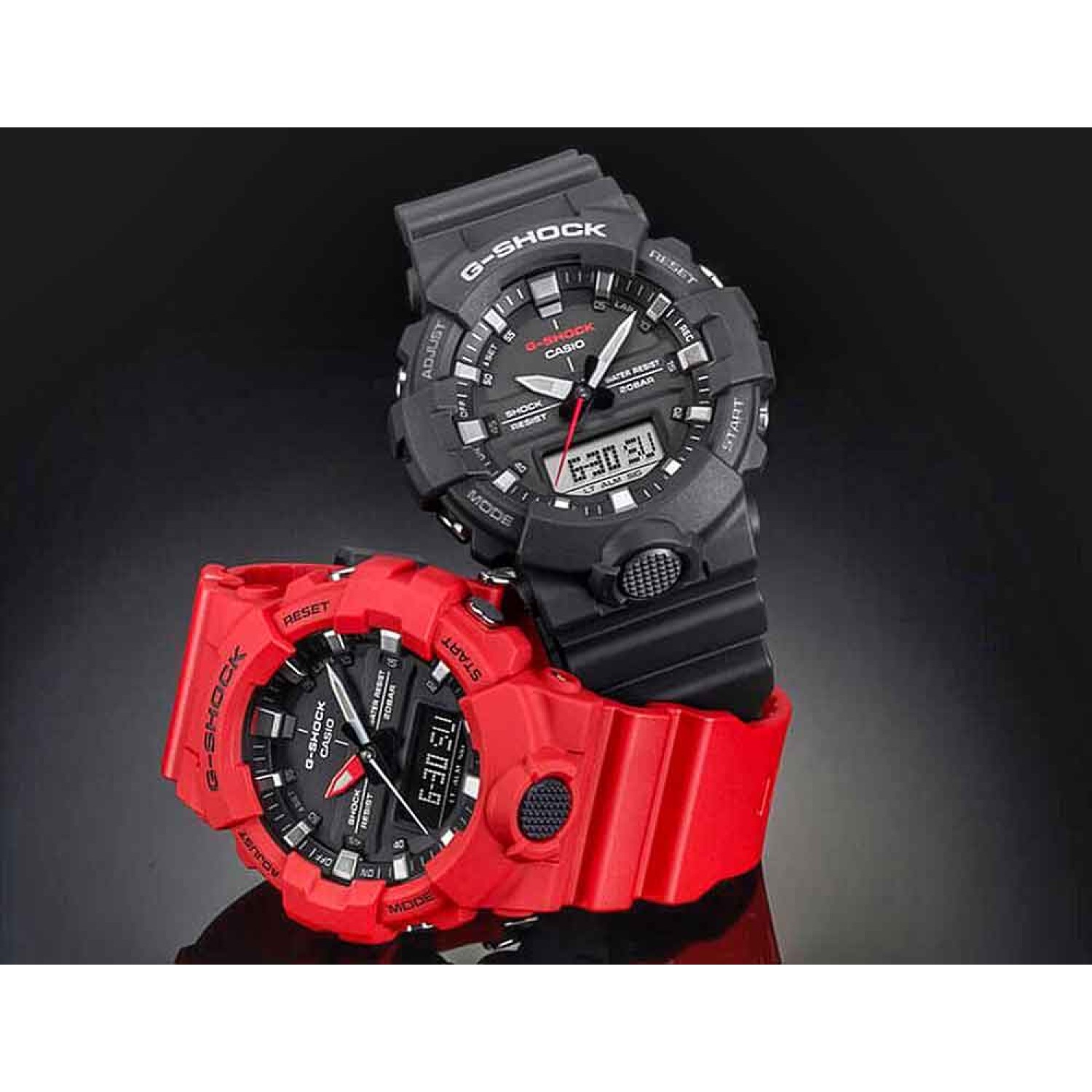 GA800-4A G-SHOCK Analog Digital Watch. From G-SHOCK, the watch brand that is constantly setting new standards for timekeeping toughness, comes new GA-800 three-hand analog-digital combination models. These new designs feature a distinctively G-SHOCK d @ch