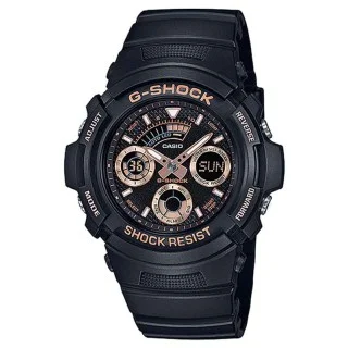 Black and rose 2025 gold g shock watch