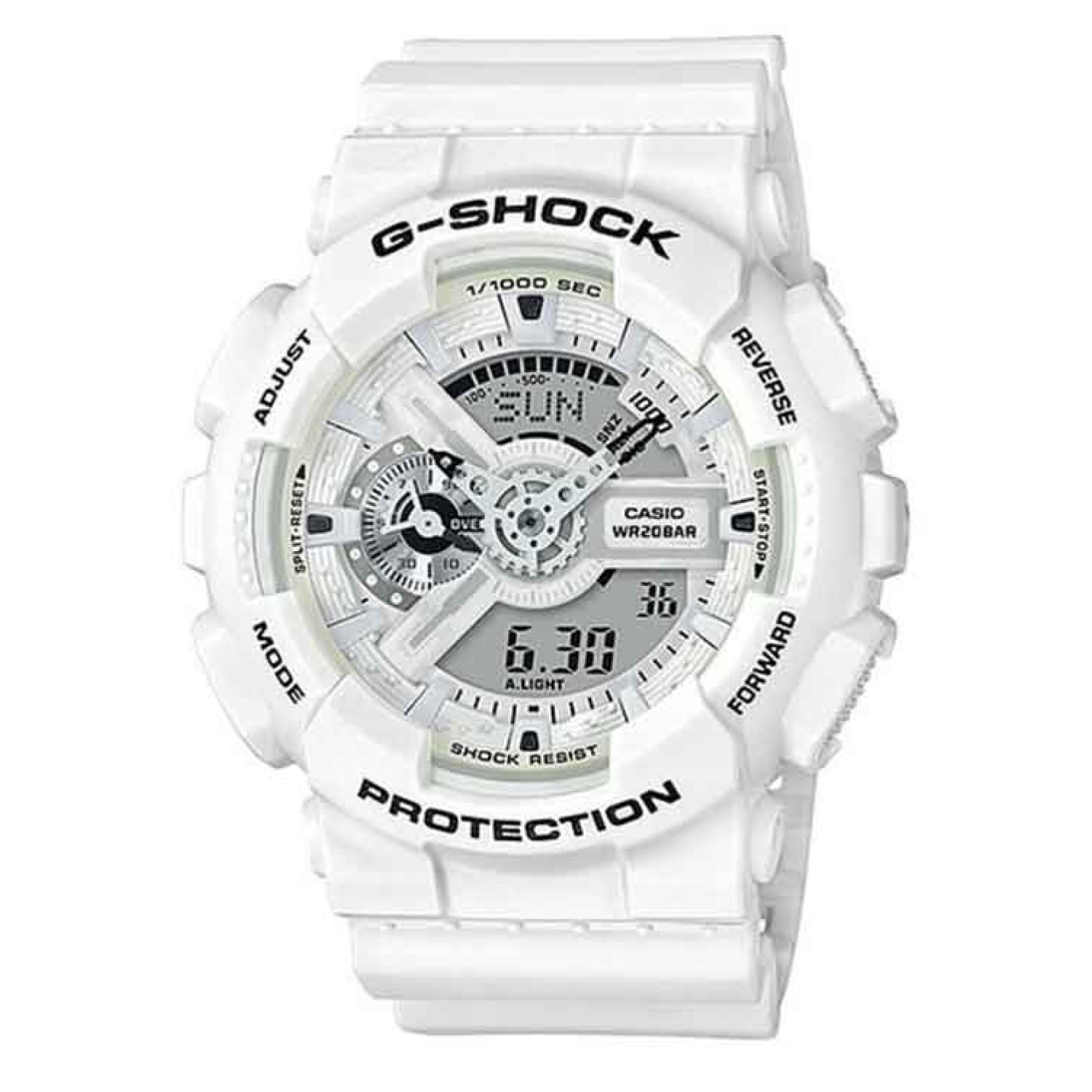 GA110MW-7A G-Shock Marine White Series Watch GA-110MW-7A Afterpay G-Shock GA110MW-7A G-Shock Marine White Series Watch. The GA-110MW-7A is a large-case analog-digital model with an industrial-style display Afterpay - Split your purchase into 4 instalments - Pay for your purchase over 4 instalments, due every two weeks. G-shock