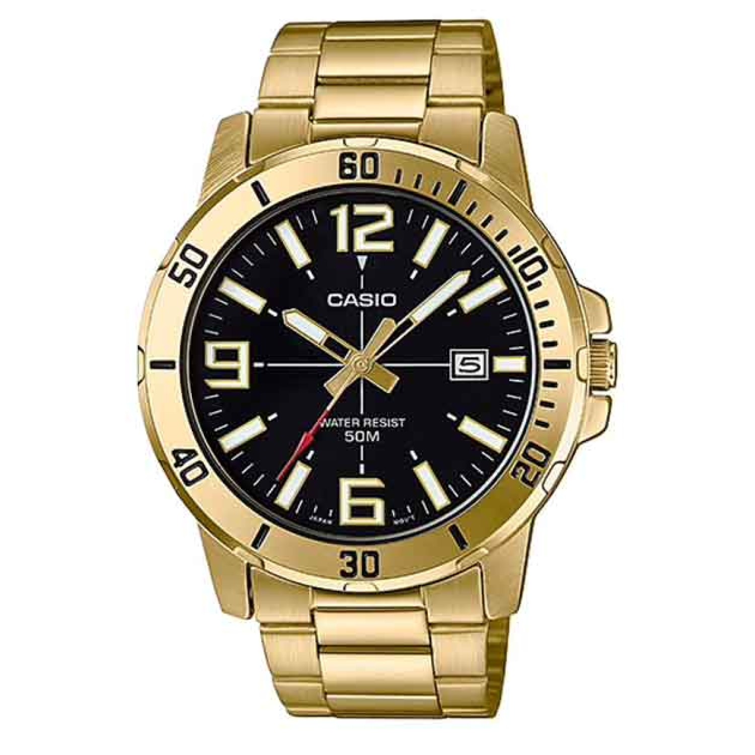 MTP-VD01G-1B Casio Mens Stainless Steel Gold Watch MTPVD01G-1B-casio watches nz MTP-VD01G-1B Casio Mens Stainless Steel Gold Watch. From Casio a series of analogue stainless steel IP Gold plated watches with clear easy to read dials and a 50 metre water resist rating making them ideal for everyday wear. 2 Year Casio Guarante @chris