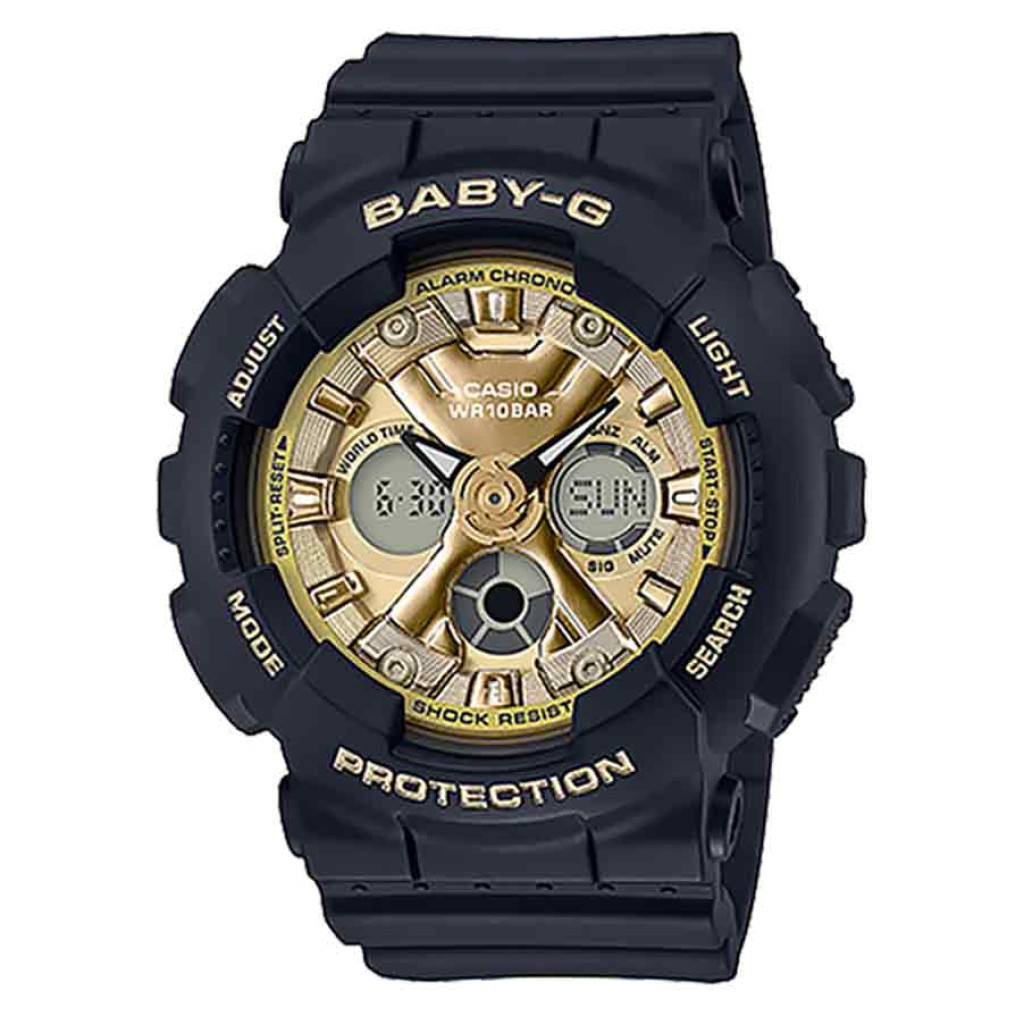 Baby g hitam gold deals