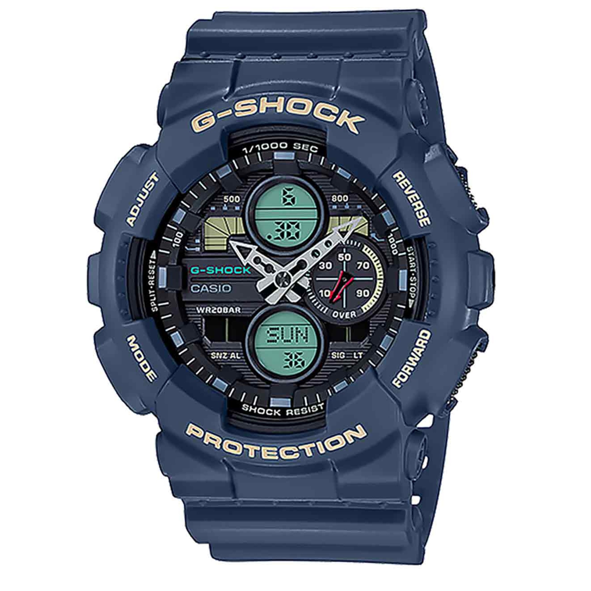 cara setting g shock analog digital