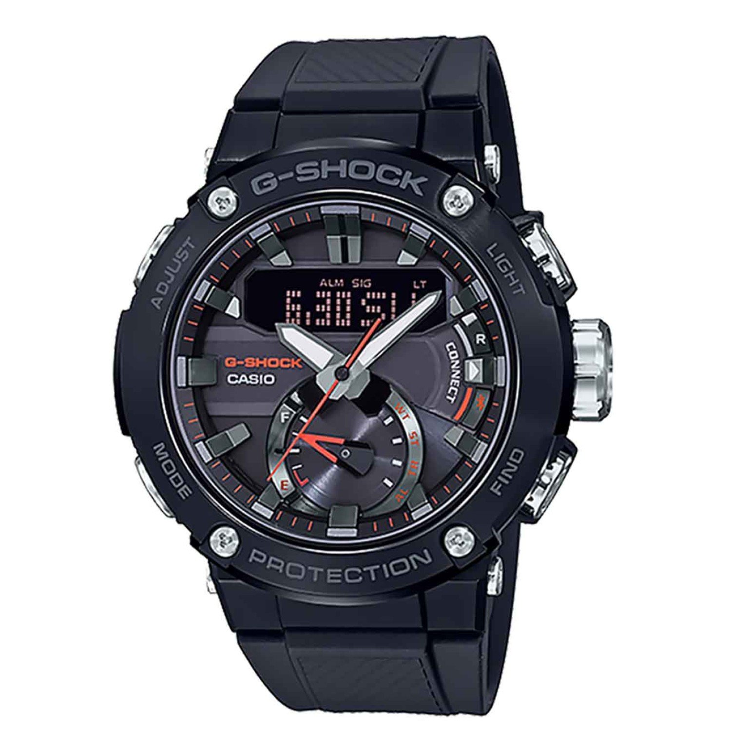 GSTB200B-1A G-Shock G-STEEL Watch.   From G-SHOCK, the watch brand that is constantly setting new standards for timekeeping toughness, come new G-STEEL models that boast a new shock resistant Carbon Core Guard structure. The case is made of @christies.onl