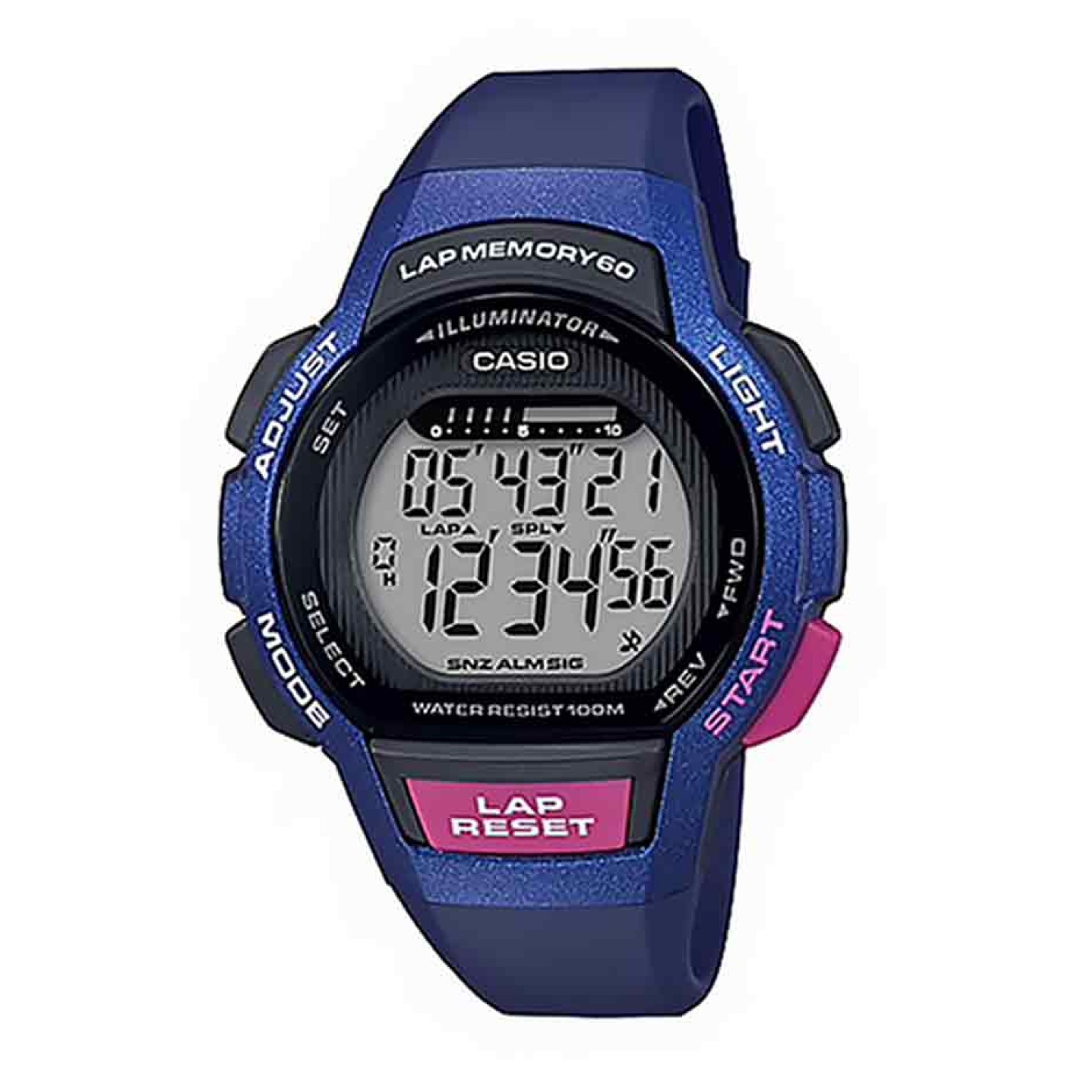 LWS1000H-2A Casio 60 Lap Memory Runners Watch. The WS-1000 series for men and the LWS-1000 series for women each come in a choice of three models. Memory is available for storage of up to 60 lap time records. During elapsed time measurement, you can displ