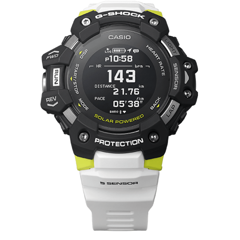 GBDH1000-1A7 G-Shock G-SQUAD GPS HRM Watch GBD-H1000-1A7 GBDH1000-1A7 G-Shock G-SQUAD GPS HRM Watch. These are the latest additions to the G-SQUAD lineup of sports watches from G-SHOCK, which are equipped with Heart Rate Monitor and GPS. Useful workout functions include an optical sensor for heart rate @christi