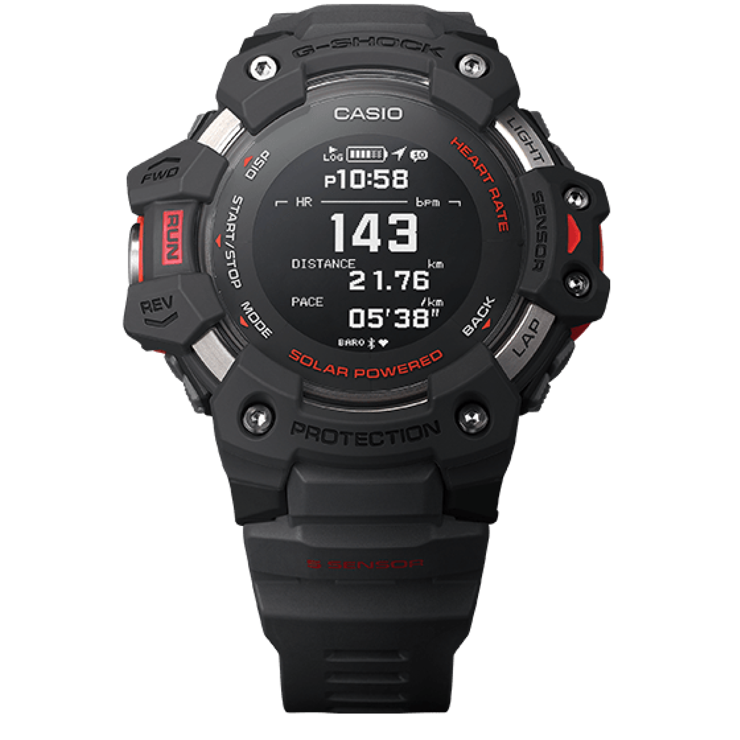 GBD100-1 G-Shock G-SQUAD Sports Watch. These are the latest additions to the G-SQUAD lineup of sports watches from G-SHOCK, now with Bluetooth® capabilities that allow continuous connection with a smartphone. These watches can link with the GPS of a G-sho
