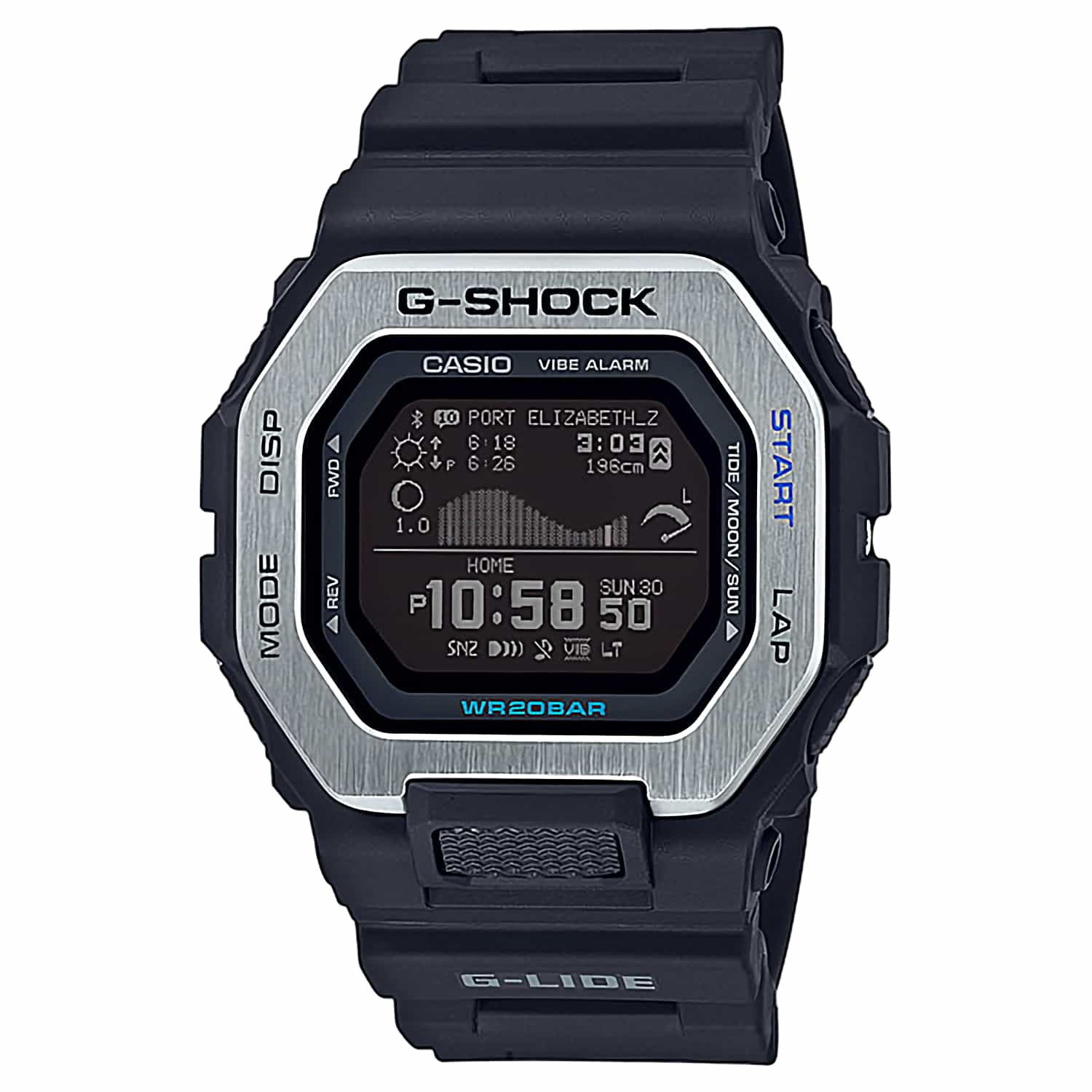 GBX100-1 G-Shock G-LIDE Bluetooth Watch. These new models (May 2020) are the latest additions to the G-LIDE lineup of G-SHOCK sports watches, which are a favourite choice among the worlds top surfers.The  GBX100 models come with the ability to display inf