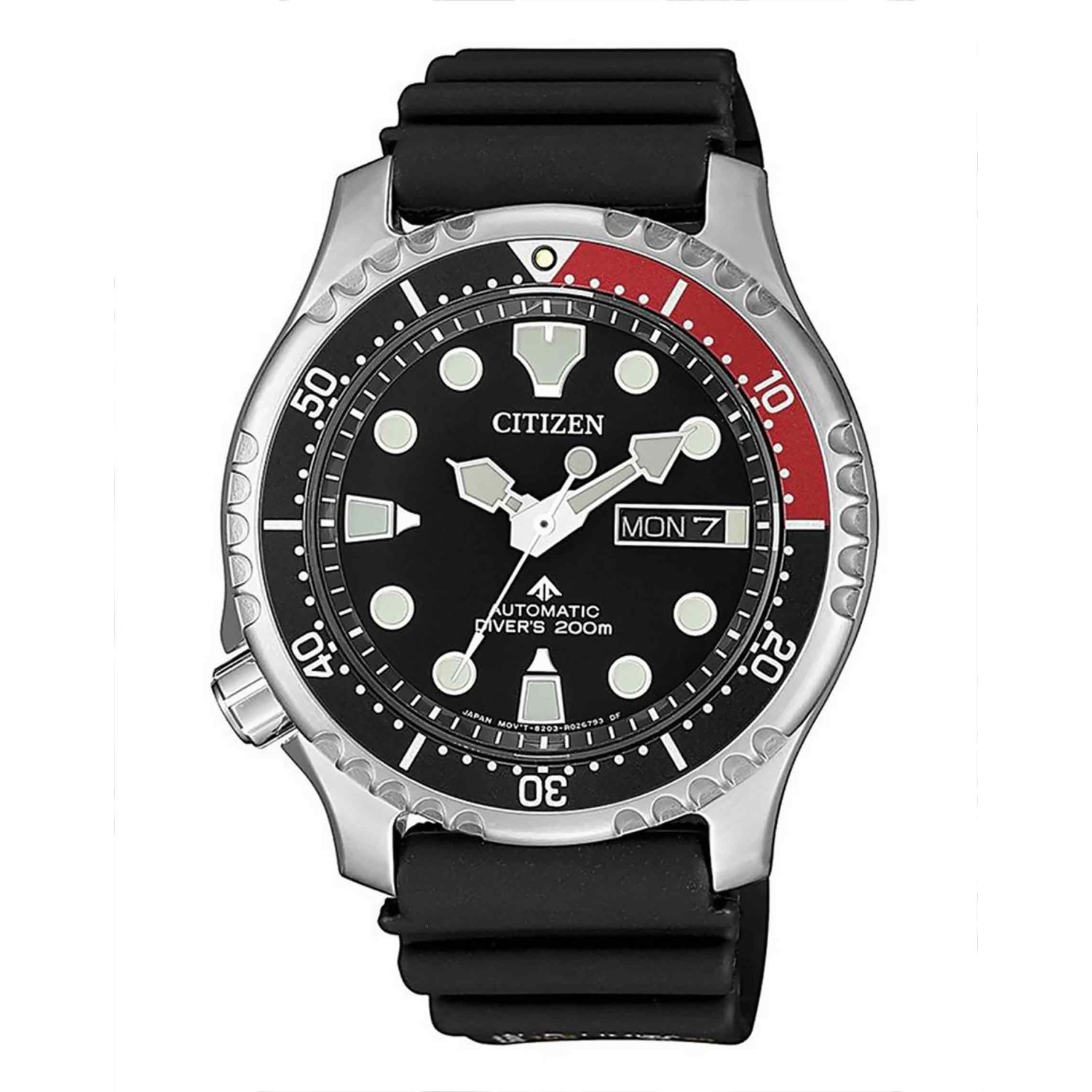NY0085-19E Citizen Promaster Marine Automatic Dive Watch. An enticing fusion of precision, durability and stylish design elements, this watch reflects meticulously considered craftsmanship in the pursuit of enduring quality.