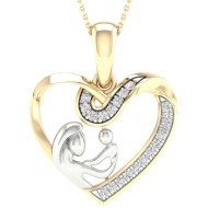 9ct Gold Diamond Set Mother-Child Pendant PH3635 9ct Gold Diamond Set Mother-Child Pendant PH3635