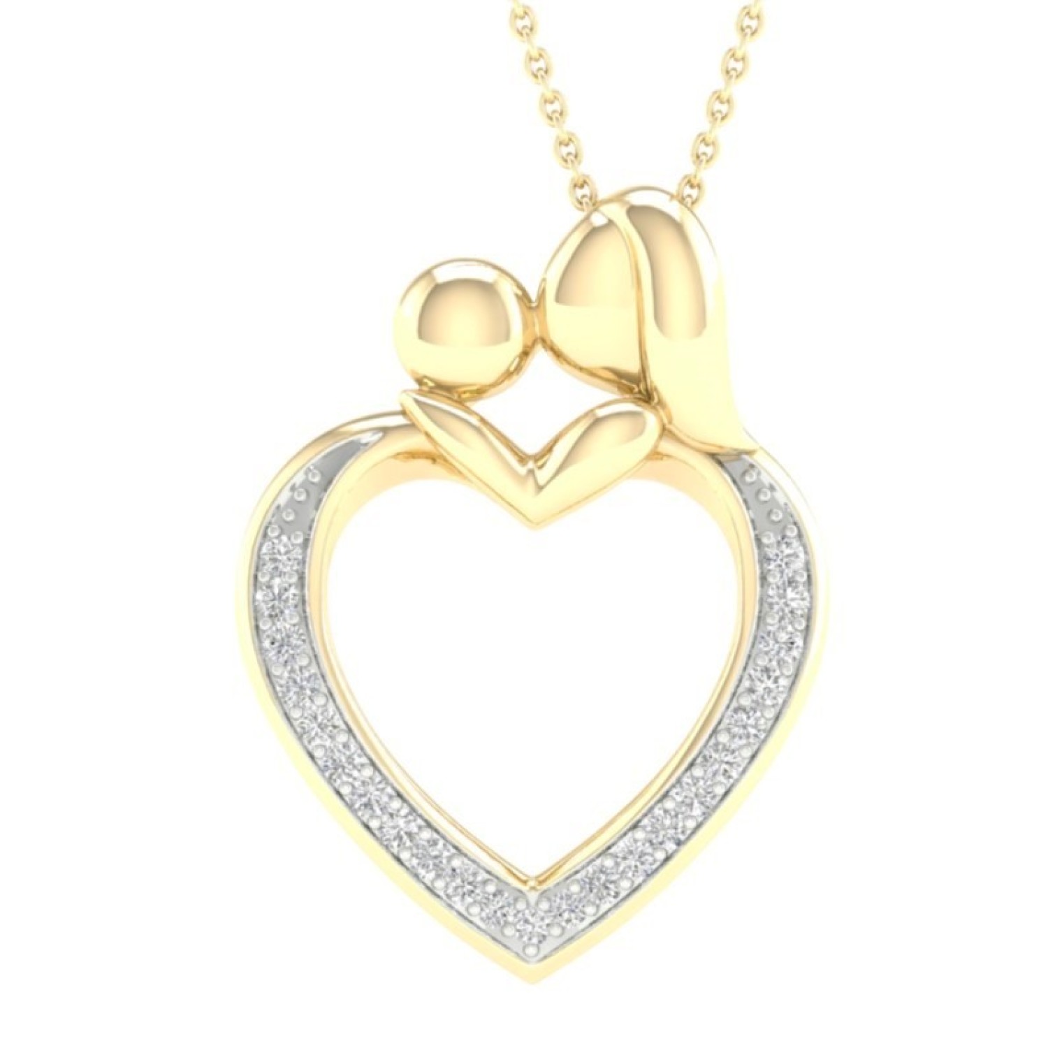 Christies Jewellery - 9ct Gold Diamond Set Mother-Daughter Pendant PH4241 diamond pendants nz 9ct Gold Diamond Set Mother-Daughter Pendant PH4241 PH4241 diamond jewellery