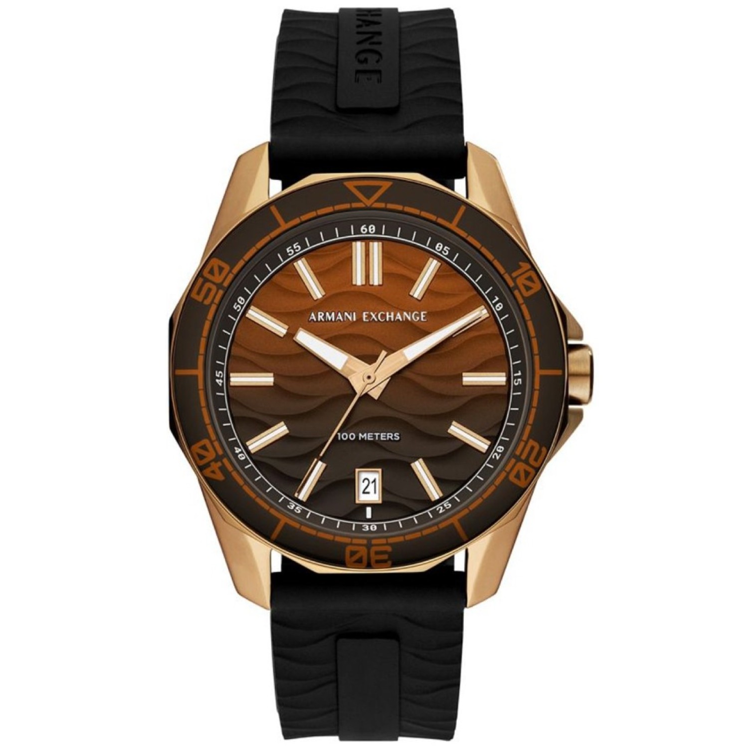 AX1954 A|X Armani Exchange Three-Hand Black Silicone Watch Watches NZ