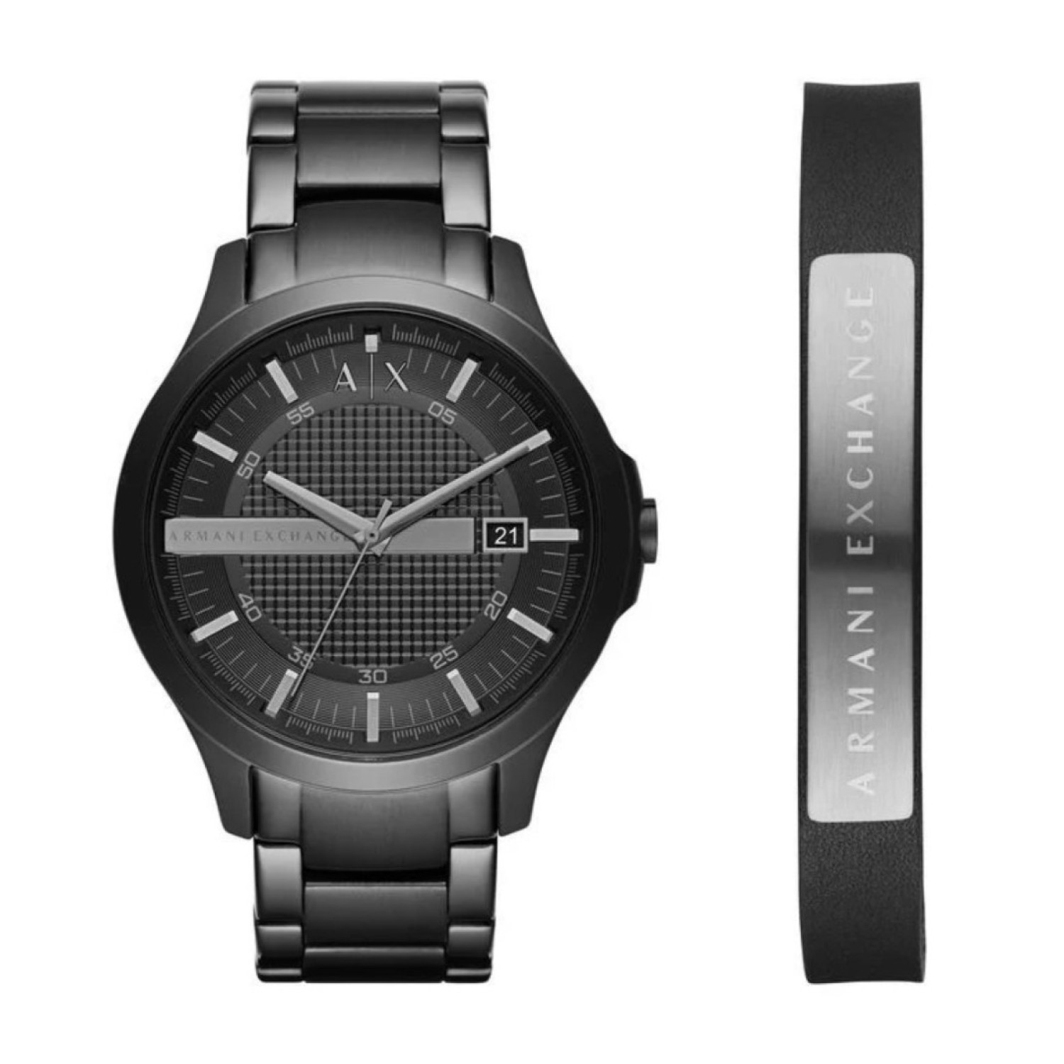 AX7101  A|X Armani Exchange  Hampton Stainless Steel  Watch And Bracelet Gift Set AX7101 Watches NZ
