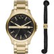 AX7124SET  A|X Armani Exchange Hampton Black Dial Quartz Watch With Bracelet  Gift Set AX Watches NZ