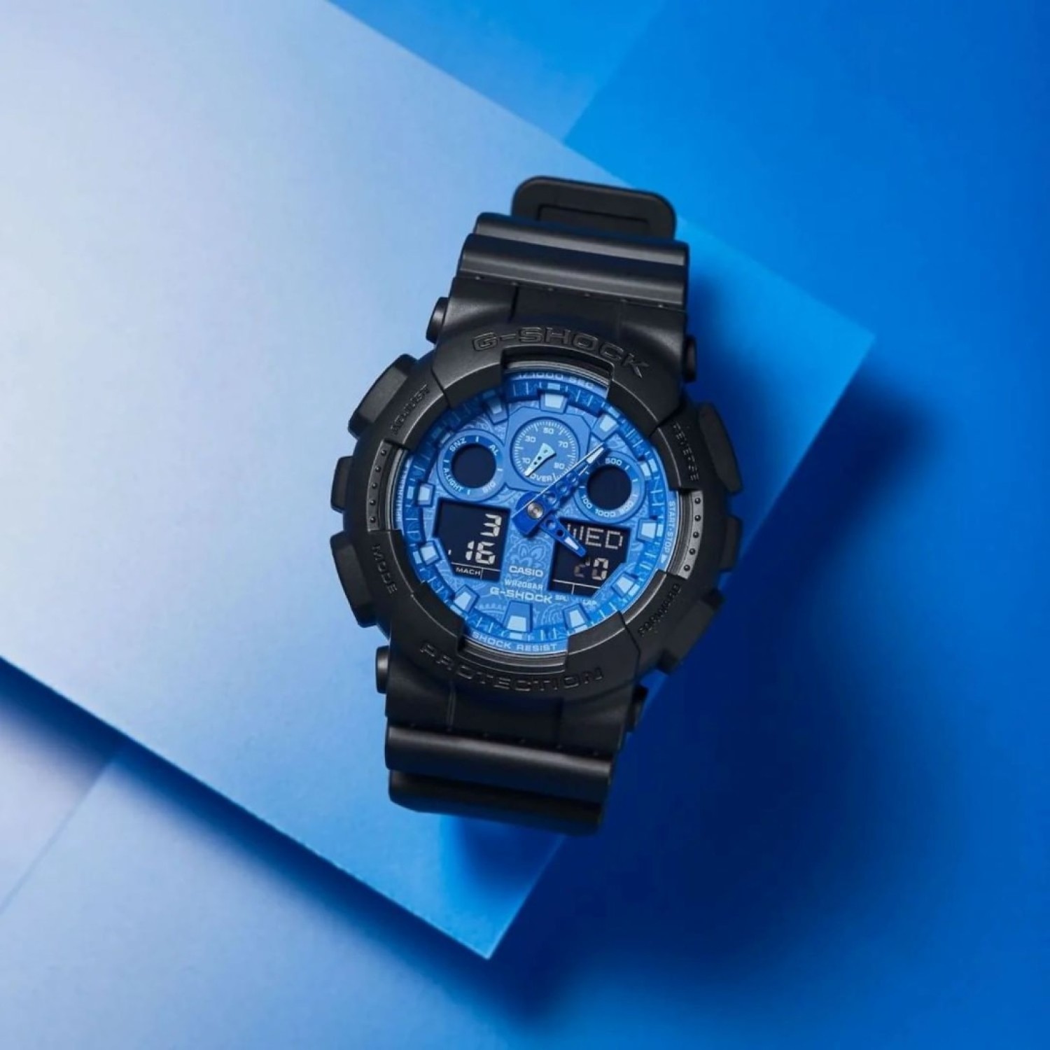Christies Jewellery - GA100BP-1A G-Shock Paisley Blue Series Watches Auckland NZ GA100BP-1A G-Shock Paisley Blue Series GA-100RC-1A Watches Auckland