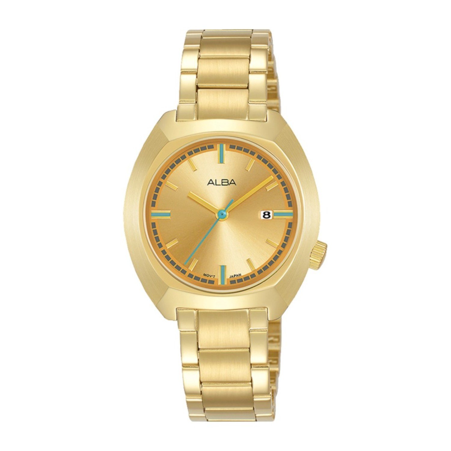 AH7Y34X1 Alba Fusion Womens Gold Stainless Steel Dress Watch. unique engagement rings nz  AH7Y34X1 Alba Fusion Womens Gold Stainless Steel Dress Watch   Afterpay - Split your purchase into four instalments - Pay for your purchase over four instalments, du