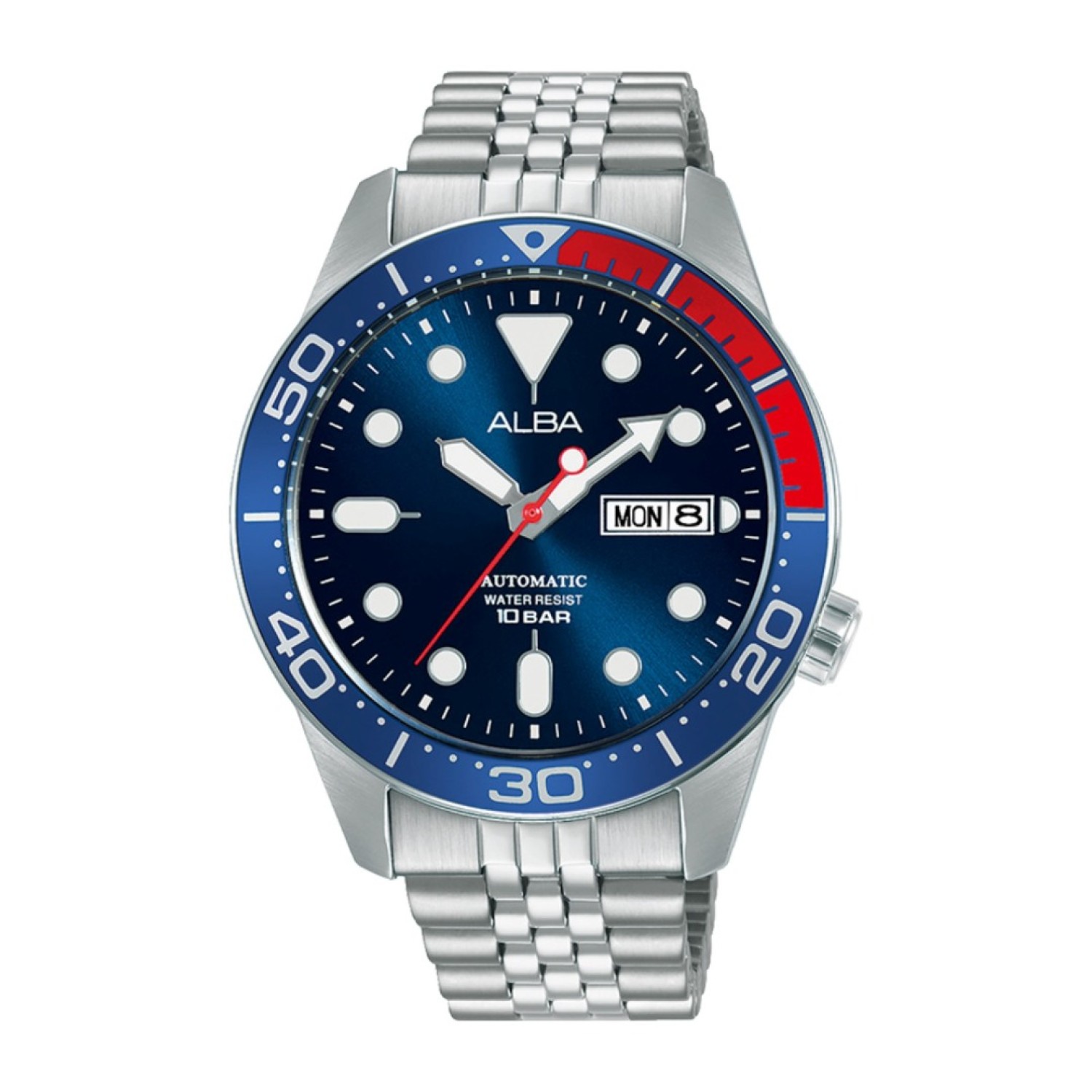 AL4191X1-ALBA MENS BLUE DIAL WATCH. Alba AL4191X1  is an elegant and stylish mens analog watch that combines classic design with modern technology.