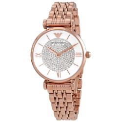  AR11244 Emporio Armani Womens Two-Hand Rose Gold Stainless Steel Watch