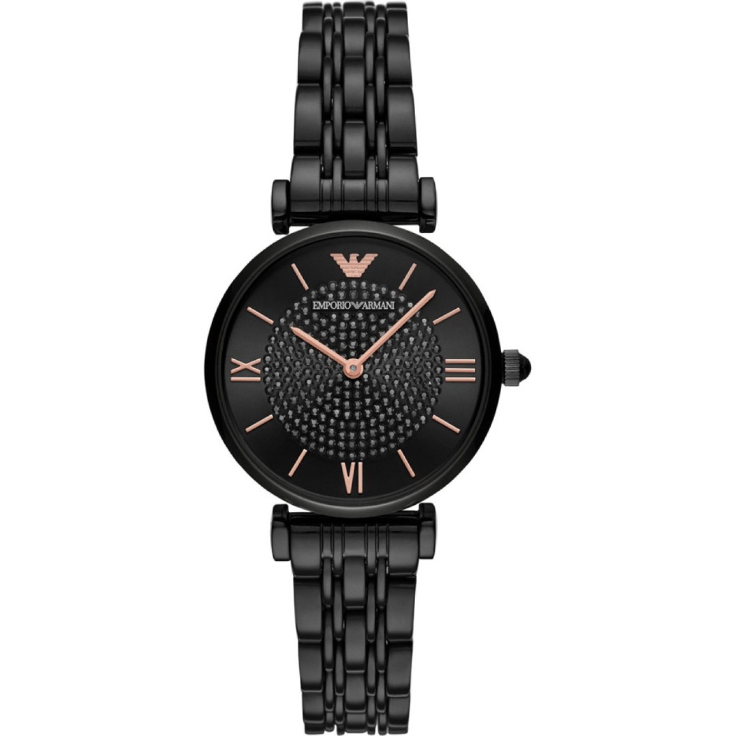 Christies Jewellery - AR11245 Emporio Armani Womens Two-Hand Black Stainless Steel Watch AR11245 Emporio Armani Womens Two-Hand Black Stainless Steel Watch. The Emporio Armani AR11245 is a stylish and elegant timepiece designed to make a statement.