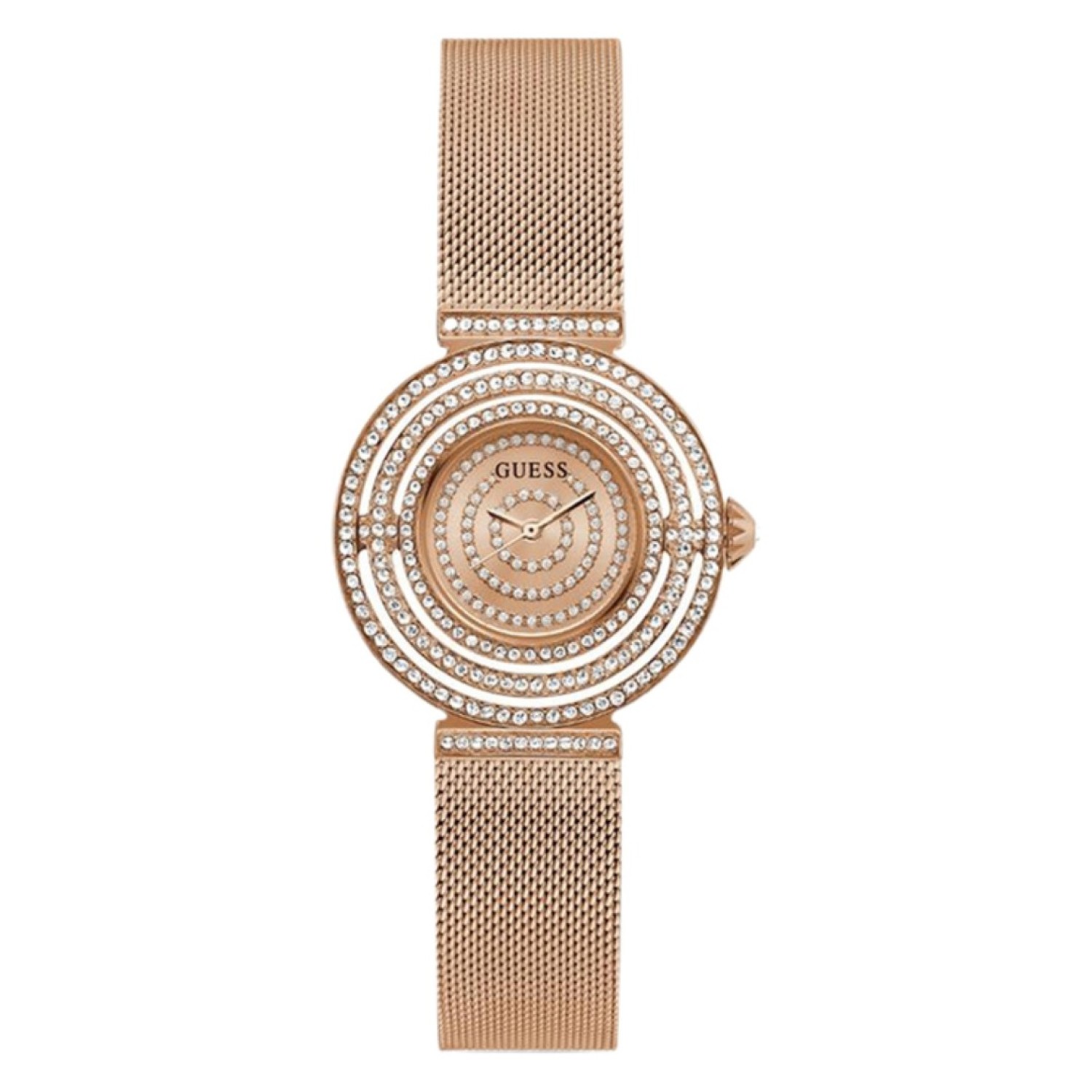   The GW0550L3 Guess Dream Rose- Tone watch is a stunning timepiece that exudes elegance and sophistication.
