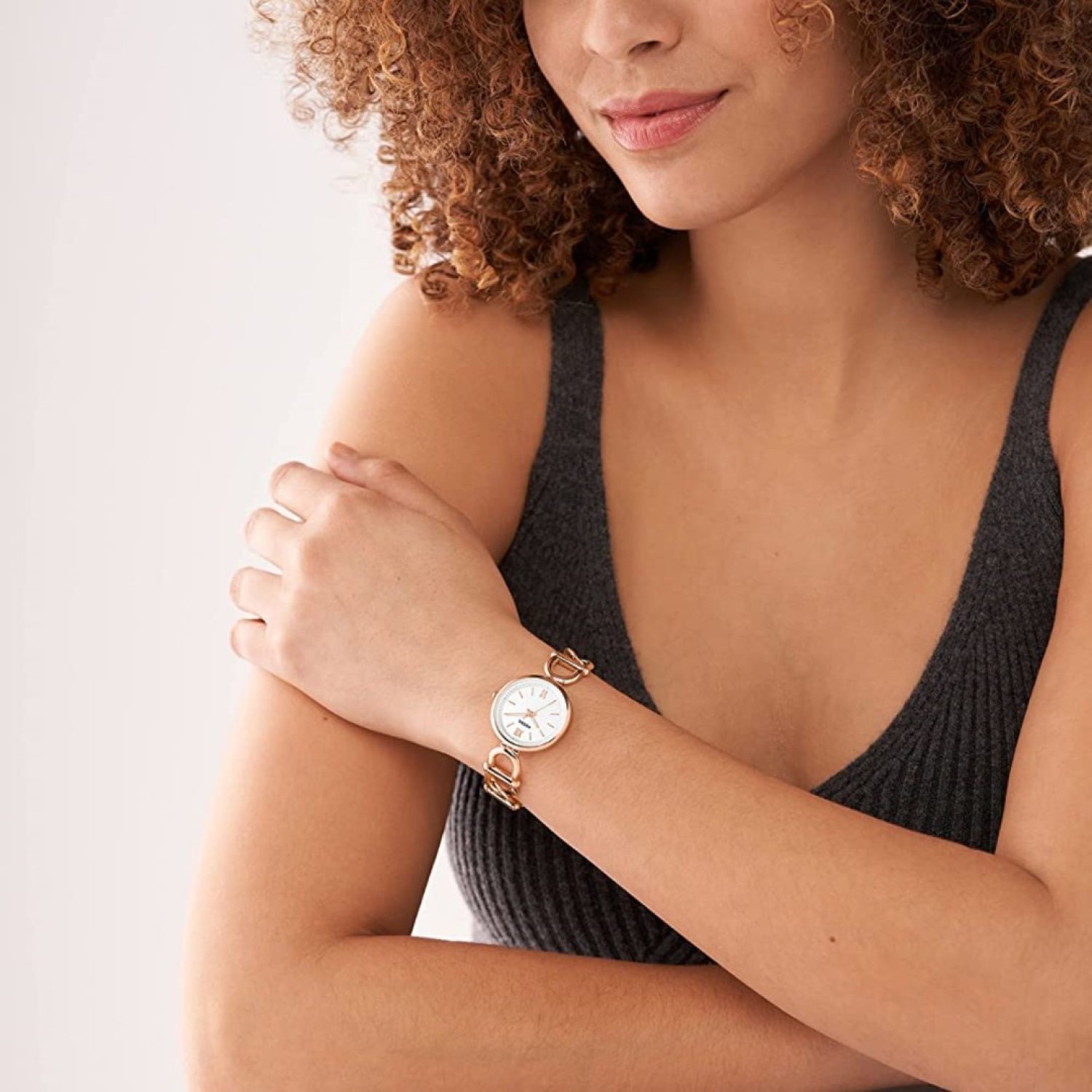 Christies Jewellery - ES5272 Fossil Carlie Three-Hand Gold-Tone Stainless Steel Watch ES5272 Fossil Carlie Three-Hand Gold-Tone Stainless Steel Watch