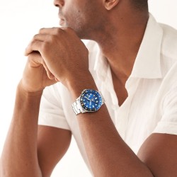 FS5991 Fossil Blue GMT Stainless Steel Watch