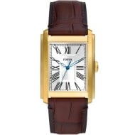 FS6011 Fossil Carraway Three-Hand Brown Leather Watch