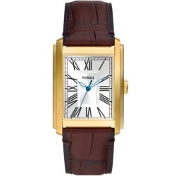 FS6011 Fossil Carraway Three-Hand Brown Leather Watch