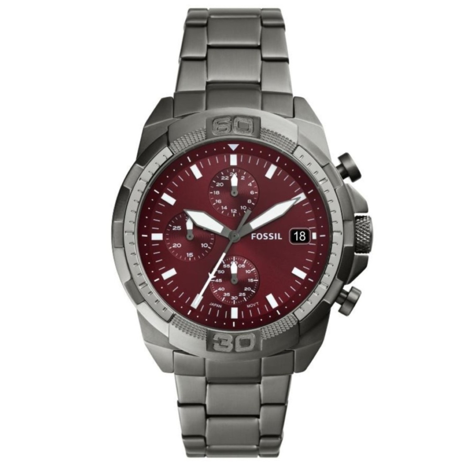 Christies Jewellery - FossilFS6017 Chronograph Smoke Stainless Steel Watch Watches NZ FS6017Fossil Chronograph Smoke Stainless Steel Watch FS6017 Watches NZ